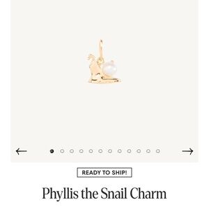 Catbird NYC Phyllis the Snail Charm 14K Solid Gold & Pearl